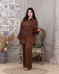 سوت نسائي • جاكار حرير • مقاسات XL/XXL/3X