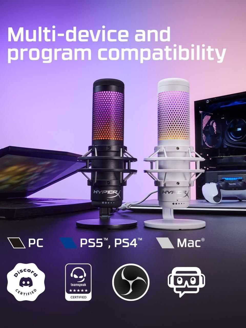 المايك القوي
قطعة مميزة جداً
Hyperx quad Cast S سخة الأس لون الابيض
• مايك USB ستوديو احترافي مخصص للبث المباشر والجيمينك
والبودكاست
• جودة تسجيل عالية الوضوح بصوت نقي وثابت بدون ضجيج
• كابسولة Condenser كبيرة تعطي عمق وقوة بالصوت
• إضاءة RGB محيطية فخمة قابلة للتخصيص الكامل
• 4 أنماط التقاط احترافية تناسب كل السيناريوهات
• مستشعر لمس ذكي لكتم الصوت الفوري
• فلتر بوب داخلي احترافي يقلل أصوات النفس والحروف الحادة
• حامل Shock Mount مدمج لعزل الاهتزازات
(Gain Control) تحكم مباشر بحساسية المايك •
• منفذ سماعة 3.5mm للمراقبة المباشرة بدون تأخير
• يعمل بنظام Plug & Play بدون آي تعريف
Macو PlayStationو PC توافق كامل مع •
• تصميم أبيض فاخر يكمل الست أب الاحترافي ويعطي شكل قوي السعر 125 الف فقط


**إذا كنت صاحب هذا الإعلان وتريد حذفه لأي سبب، رجاءا أرسل رسالة إلى الدعم الفني**