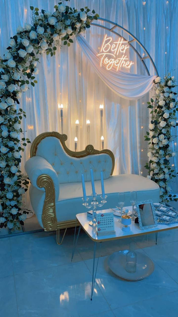 كل لحظة لها قصة 💍 وخلي قصتك تحكى باجمل صوره             💍 كوشات الاعراس والمناسبات💍
نرتب 🤩 ونزين 🌼 ونخلق اجواء ساحوه 🎀 تبقى بذااكرتك الابد
للحجز 👑 والاستفسار ☘ ***********
