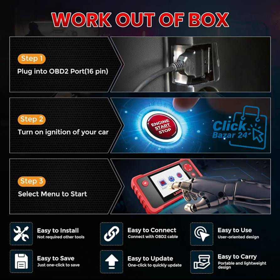 ئامێری دۆزینەوەی کێشەی ئۆتۆمبێل  
LAUNCH OBD2 Scanner Car Diagnostic Tool CRP123 V2.0 PLUS All System, ENG/ABS/SRS/EES/Dashboard/TPMS/AT Etc Code Reader Diagnostic Scanner for Cars

نرخی 145 هەزار 
🚗🛍📨
🚗گەیاندنمان هەیە بۆ هەموو پارێزگاکان
📥بۆ داواکردن نامە بنێرن یان پەیوەندی بکەن
نرخی گەیاندن 4000
   0750 3128118
   0770 3128181
  viber & whatsapp
-----
🚗يوجد توصيل جميع محافظات العراق
📥للطلب اتصل 
سعر توصیل 4000
   0750 3128118
   0770 3128181
  viber & whatsapp
-----

https://linktr.ee/clickbazar24
