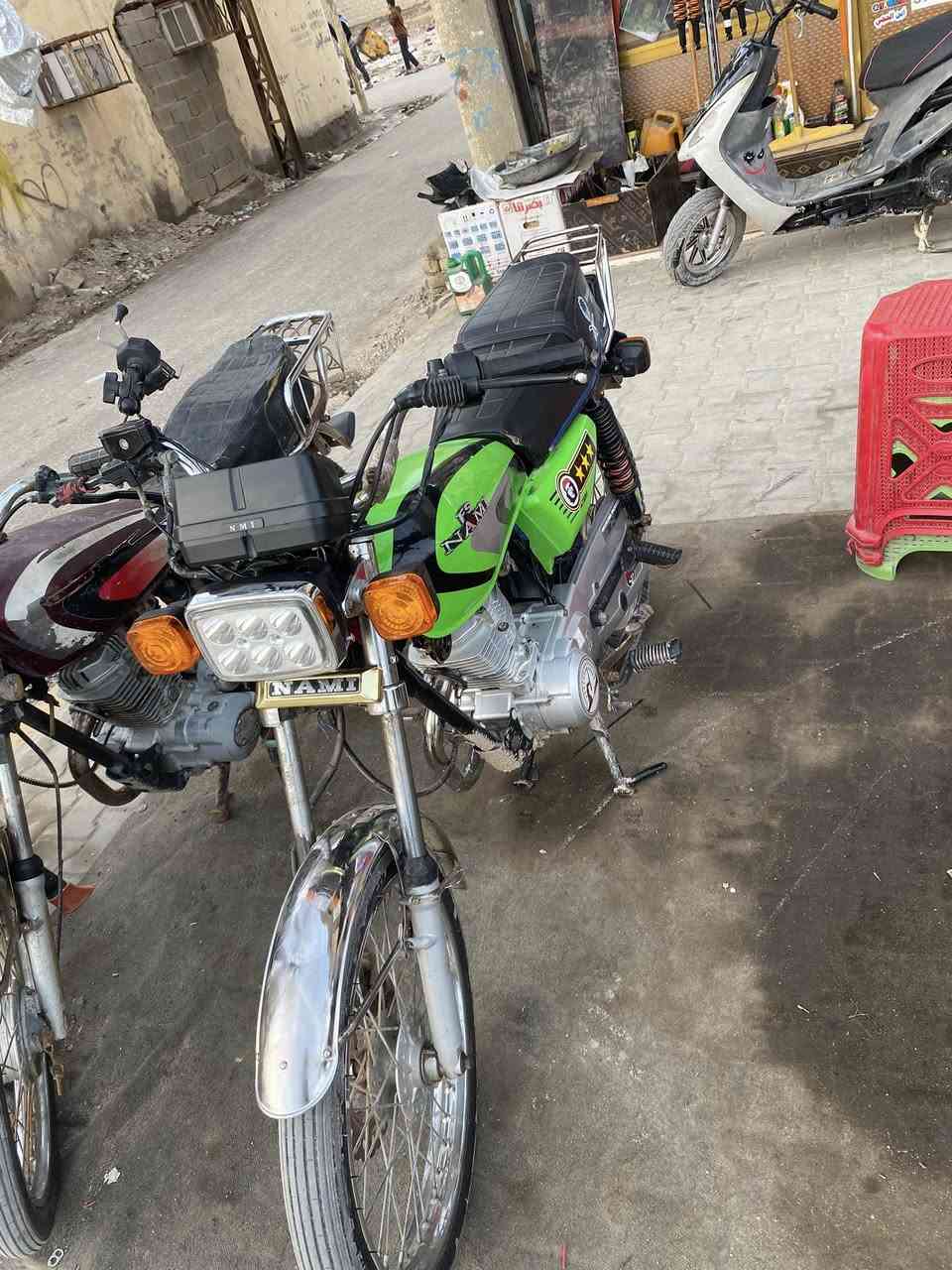 سلام عليكم دراجه ايراني نامه متياز اخت شلامجه اوراق اوراق مديل 2021 دراجه كامله من كلشي محرك مكفول من دخنه من نضوح شلعه ومعدل شرط ل120 ول باقي شوف العين سعرها 800 مكاني بصره ابو الخصيب رقمي ***********
