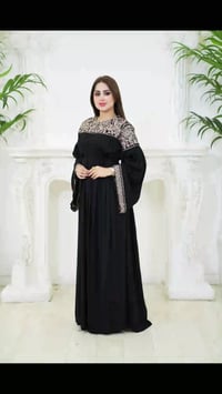 قفطان مغربي • قماش حرير أماراتي • مقاسات 60-110