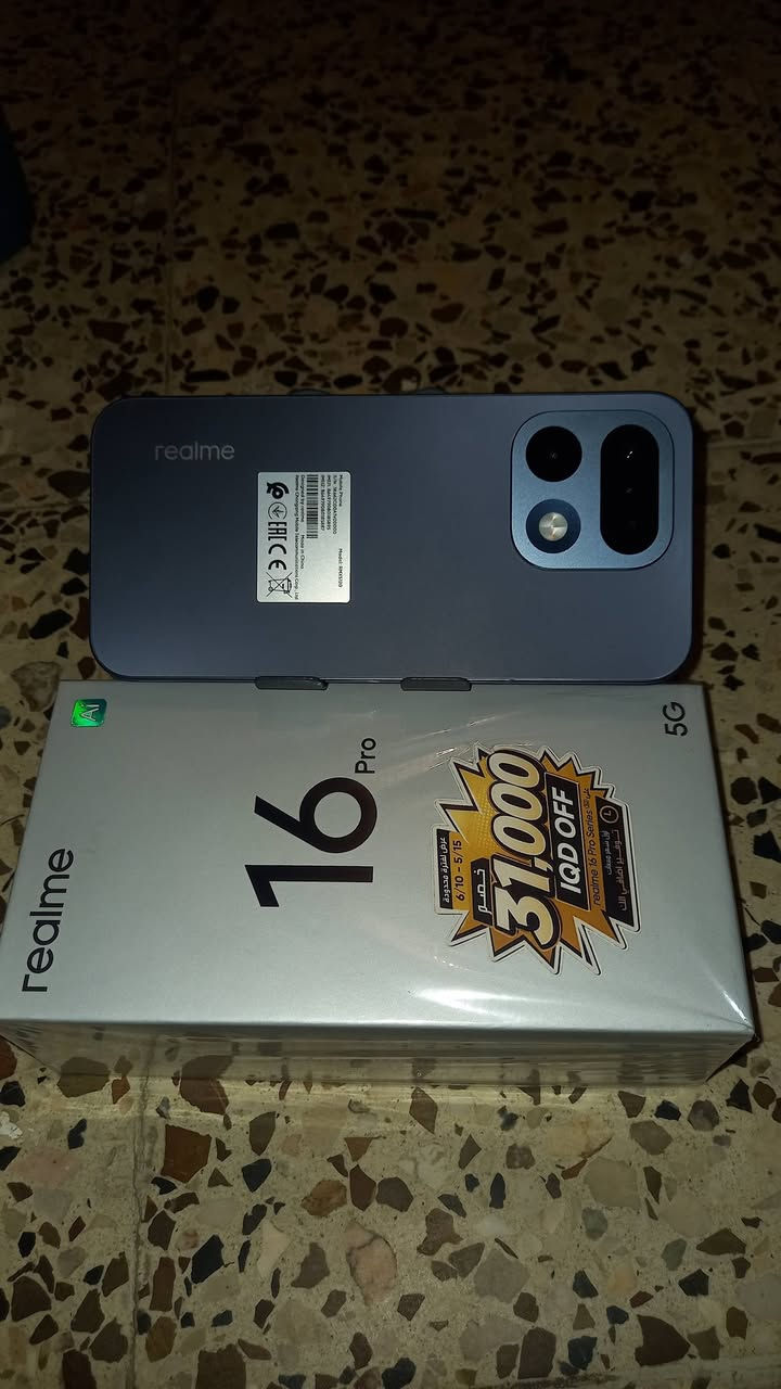 📱 للبيع Realme 16 Pro 5G
الجهاز صار يوم واحد فقط من مشتريه، يعني جديد فعلياً ✨
للأمانة الجهاز جداً ممتاز وكامراته راقية والتصوير بيه مرتب خصوصاً بالليل والسناب والتيكتوك، لكن صار عندي ظرف واحتاجيت أبيعه.
🔹 شاشة AMOLED حجم 6.78 إنج
🔹 تردد 144Hz سريع وخرافي بالسلاسة
🔹 كامرة رئيسية 200MP تصوير احترافي وتفاصيل قوية
🔹 تصوير فيديو ممتاز وثبات حلو
🔹 سلفي واضح وراقي للمحتوى
🔹 بطارية قوية 7000mAh تكمل وياك يوم كامل وأكثر
🔹 شحن سريع 80W. 
🔹 معالج قوي للألعاب والاستخدام الثقيل
🔹 يدعم 5G
🔹 بصمة داخل الشاشة
🔹 تصميم فخم ولون أنيق جداً
🔹 الجهاز نظيف بدون أي ملاحظة
🔹 كفالة سنة كاملة وياه + الكرتونة كاملة
💰 سعر الشراء: 620 ألف
🔥 سعر البيع: 550 قفل 
🚫 التوصيل غير متوفر
📍 المكان: بغداد / المشتل
الجاد بالشراء يراسلني خاص 🌹


**إذا كنت صاحب هذا الإعلان وتريد حذفه لأي سبب، رجاءا أرسل رسالة إلى الدعم الفني**