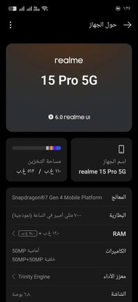 ريلمي 15برو 5g مستخدم اسبوعين فقط اللون الابيض اللميز  الافضل والاحدث ...