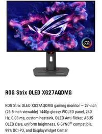 شاشة ROG • OLED • ٢٤٠Hz
