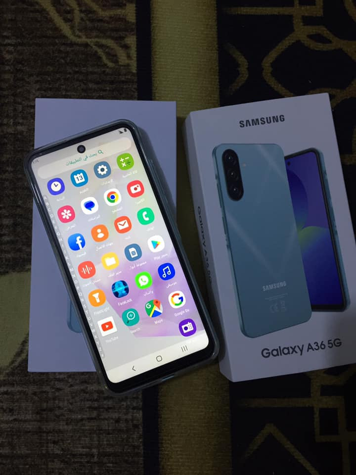 سلام عليكم 
Galaxy A36 5G
ذاكرته256
مستخدم يوم واحد 
السعر 130
***********
