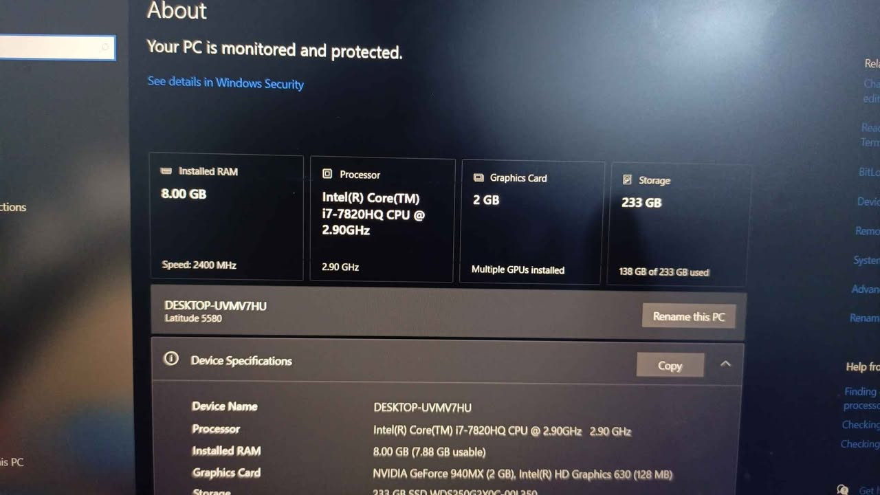💻 لابتوب Dell Latitude 5580 نظيف جداً
🔹 المعالج: Intel Core i7-7820HQ (جيل سابع) 🔹 كرت شاشة منفصل NVIDIA GeForce 940MX 2GB 🔹 الرام: 8GB DDR4 🔹 التخزين: SSD 250GB سريع 🔹 نظام Windows 10 Pro 🔹 الجهاز نظيف جداً والاستخدام خفيف 🔹 الشاحن أصلي 🔹 ماوس + جوستك هدية 🔹 مناسب للدراسة، العمل، التصفح، وبرامج التصميم والألعاب الخفيفة وايضاً كيبورد ضوئي
📌 الملاحظات: البطارية تعمل بحدود ساعة تقريباً، والجهاز يعمل بشكل ممتاز.
💰 السعر: 400 ألف دينار قابل للتفاوض للجادين فقط 📍الموقع: (الامين الثانية) 📩 للاستفسار أو المعاينة مراسلة خاص. بغداد, العراق


**إذا كنت صاحب هذا الإعلان وتريد حذفه لأي سبب، رجاءا أرسل رسالة إلى الدعم الفني**
