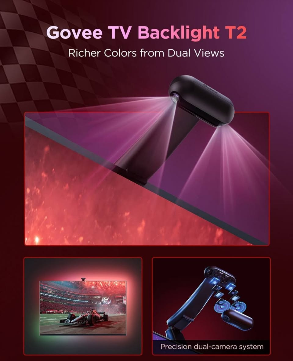 متوفر
Govee TV Backlight T2 قياس 55-65 إنش 
جديدة من الشركة الام مع ضمان الشركة 

مع انسب سعر بالعراق 

إضاءة ذكية خلف الشاشة بتقنية RGBIC مع كاميرا تلتقط ألوان الشاشة وتزامنها مباشرة مع الإضاءة للحصول على تجربة مشاهدة وألعاب أكثر واقعية.

✅ مناسبة لشاشات 55-65 إنش
✅ RGBIC متعددة الألوان
✅ تحكم عبر التطبيق
✅ تدعم المزامنة مع محتوى الشاشة
✅ جديدة وغير مستخدمة ولا اوبن بوكس


**إذا كنت صاحب هذا الإعلان وتريد حذفه لأي سبب، رجاءا أرسل رسالة إلى الدعم الفني**