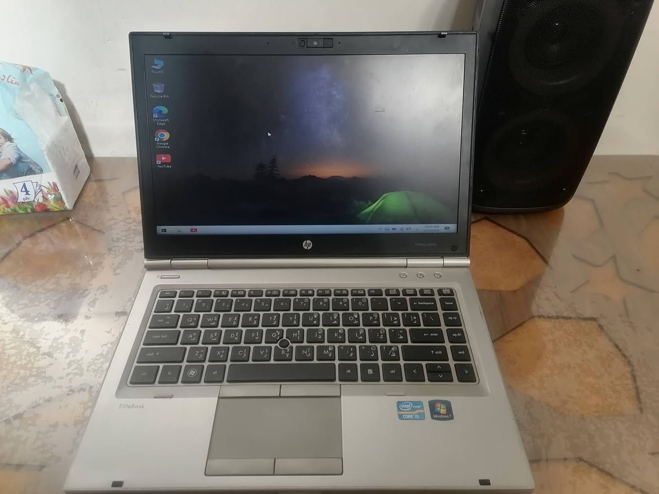 السلام عليكم لابتوب للبيع والمواصفات مالته موجودة ويه الصور مكاني الحسينية مال الراشدية اي استفسار على رقمي ***********  ابو أحمد السعر ١١٥ الف
