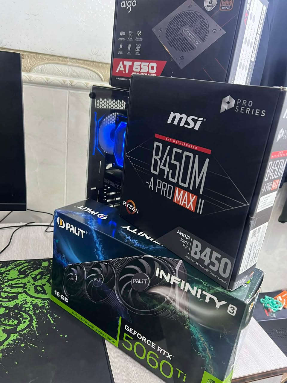 کەیسی بەهێز و پاک بۆ فرۆشتن

تازە ثێرمال پەیستی گۆراوە

CPU: RYZEN 5 5600x

GPU: RTX 5060ti 16gb INFINITY PALIT 3FAN 🔥

MOTHERBOARD: B450M-A PRO MAX ll MSI PRO SEREIS

RAM: 2*8 16GB Black Wolf rgb 3200mhz

HARD:  ssd 1tb nvme

POWER SUPPLY: 650W  BRONZE 80PLUS

 

گەیاندن بەردەستە
نرخی ملیۆن ٤٥٠ هەزار السليمانية, العراق


**إذا كنت صاحب هذا الإعلان وتريد حذفه لأي سبب، رجاءا أرسل رسالة إلى الدعم الفني**