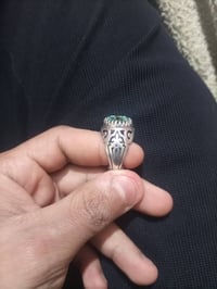 محبس موزنايت • فضة ٩٢٥ • صياغه يدويه