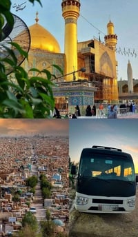 النجف الأشرف • يوم عرفة • باص سياحي