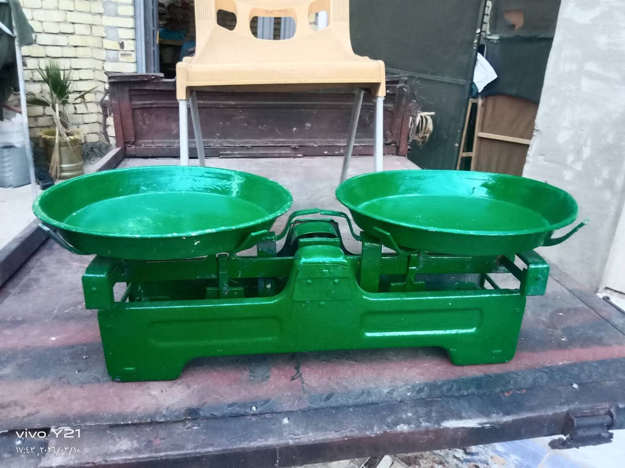 السلام عليكم
ميزان حجم كبير للبيع نضيف و مصبوغ للجمالية 
المكان كوت البيضاء 
السعر 35 وبي مجال الشراي يتصل 
***********
