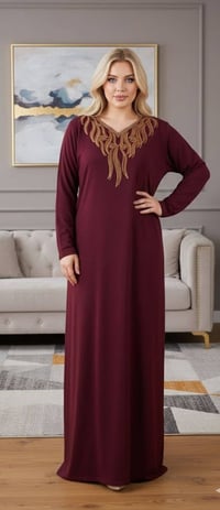 دشداشة كشمير • مطرز ستراس • مقاسات L XL XXL