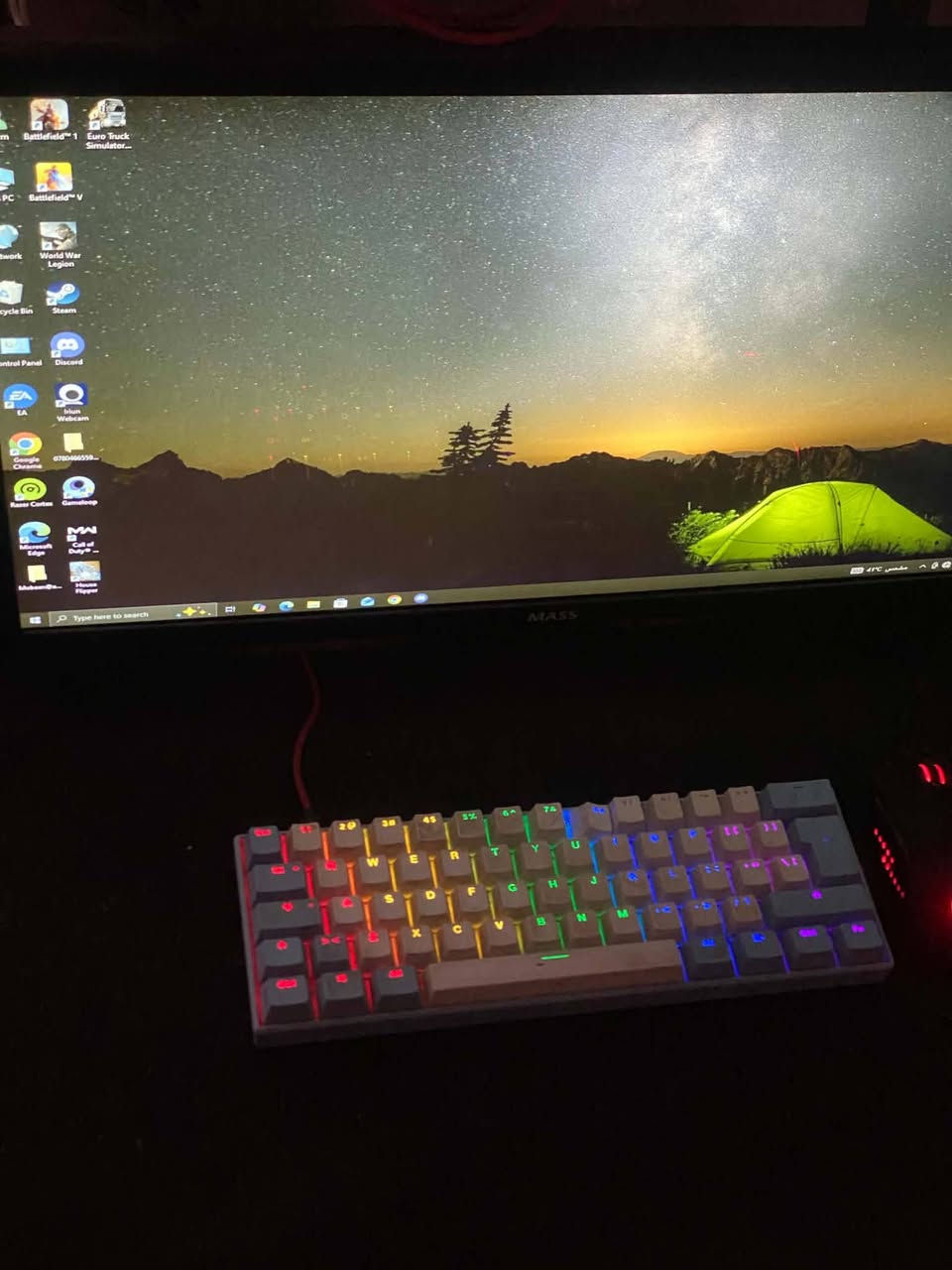 السلام عليكم تجميعه للبيع
I5 10400f
Rx 580 8g
RAM 2x8 16g 3200hz
M.2 128g
HHD 500g
Power 550w
Mb msi h510
شاشه  Mass 1080 24in
ماوس و كيبورد وسماعه وماوس باد
مثل ما موضح بالصور سعرها 550 الف توصيل مجاني شباب


**إذا كنت صاحب هذا الإعلان وتريد حذفه لأي سبب، رجاءا أرسل رسالة إلى الدعم الفني**