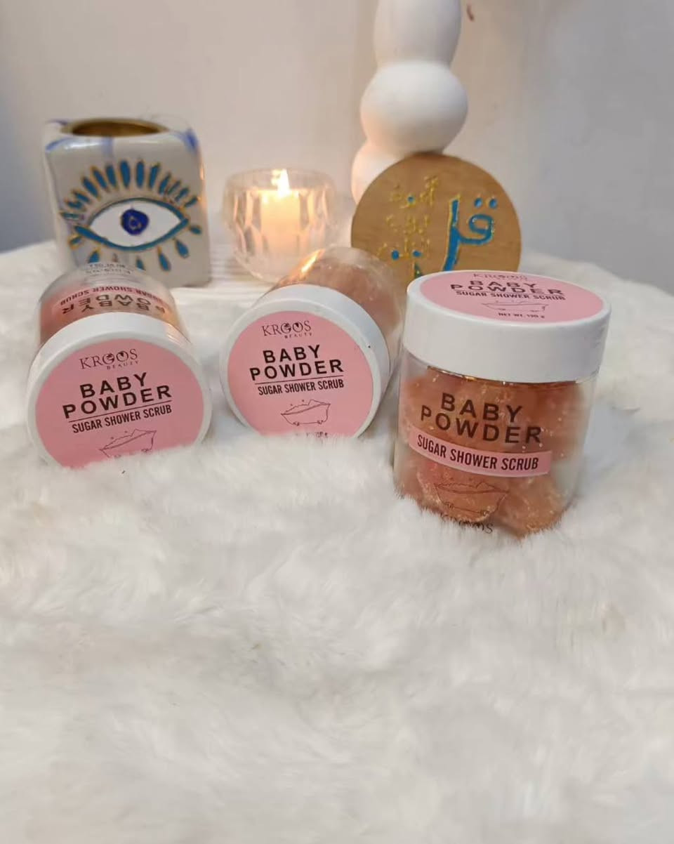✨ مقشر كرات السكر برائحة بيبي باودر ✨
دلّلي بشرتج بأحلى عناية ناعمة ومريحة 💗

💖 يزيل الجلد الميت بلطف
💖 ينظف البشرة ويخليها تتنفس
💖 يرطب ويغذي بعمق
💖 ينعّم البشرة ويخليها مثل الحرير 😍
💖 ريحة بيبي باودر تجنن وتخليج منعشة طول اليوم 🌸

✨ مناسب لكل أنواع البشرة
✨ استخدميه مرتين بالأسبوع وراح تشوفين الفرق من أول مرة


**إذا كنت صاحب هذا الإعلان وتريد حذفه لأي سبب، رجاءا أرسل رسالة إلى الدعم الفني**