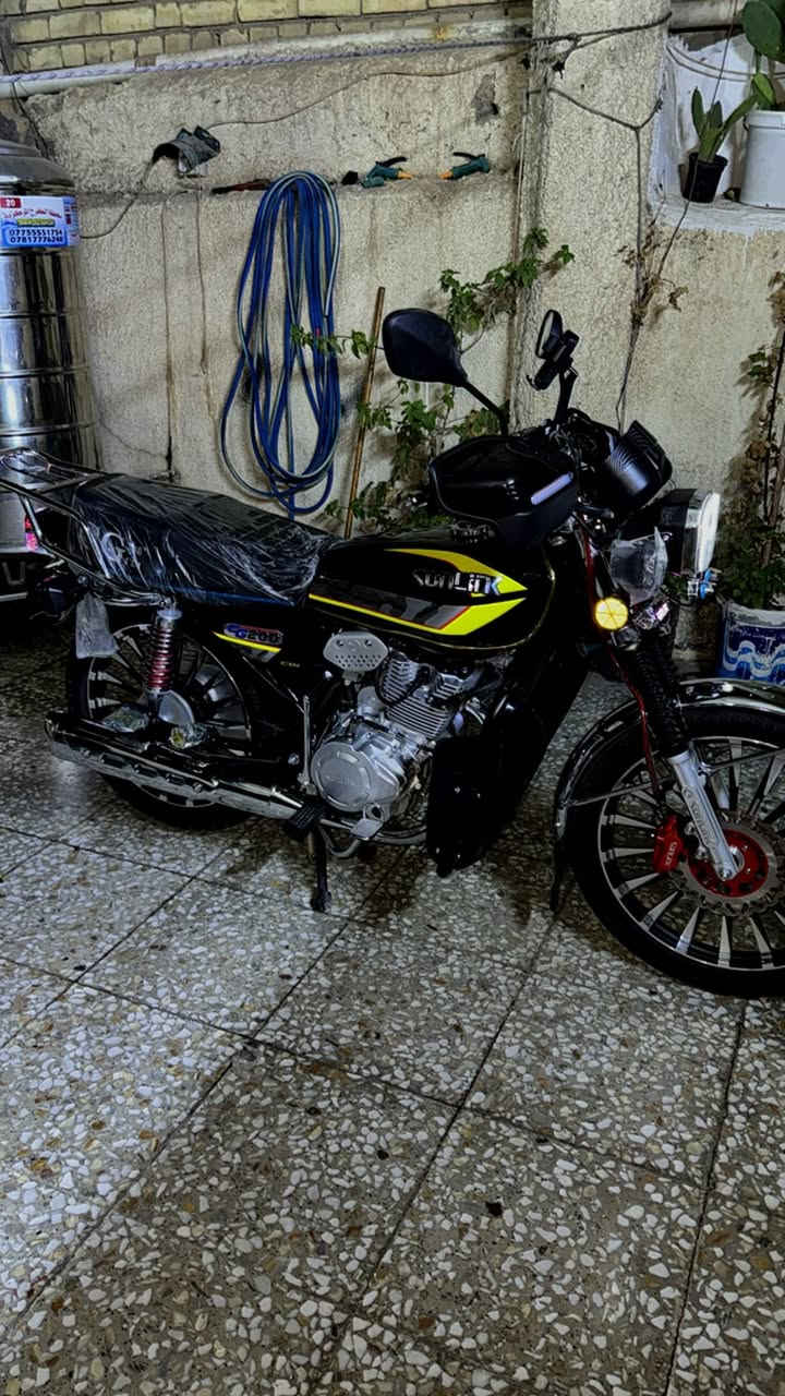 سلام عليكم ايراني سولنك مكينه ٢٠٠ موديل ٢٠٢٥قبل شهرين اقل نازله رمبه تشغيل ع بعد جهاز انذار دراجه جديده ماشيه الفين او شويه يعني بعده جديده مكاني بغداد تقاطع درويش تواصل فقط رقم ***********
