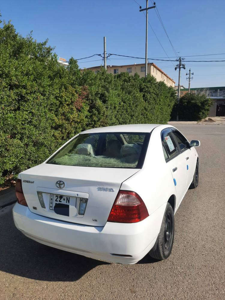 تويتا كورولا صالون موديل٢٠٠٥
توماتيك+مكينة كةورة +غاز توركى
سبوغ عام وةر كةراو براوةى نية عام تكسية كرايتة خسوسى 
هةزةى و سةنةوى تاكو٢٠٣١ نوية
بش و بشتى هةيتى بشتى ناوسبيرةكةى هةندةك كرتية
*********** أربيل, العراق
