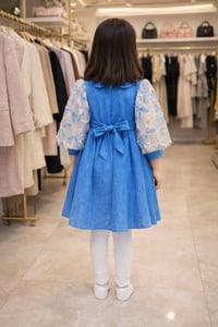 قماش كتان • لون جنز • مقاسات ٦-١٢