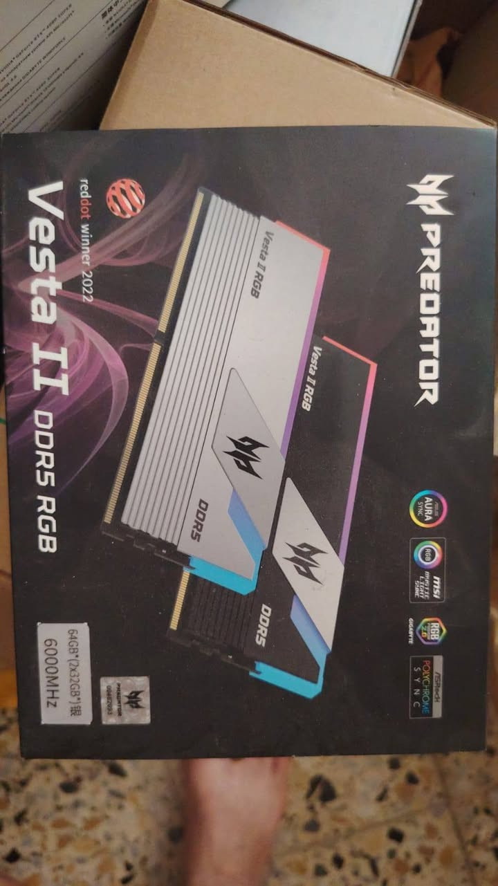 core i5 14600kf
ram 32 6000 cl30 predator
m.2 512 او ssd 1تيرا 
mb asus rog b760g واي فاي 
ps 850 gold deepcool يدعم الكروت الحديثة كيبلات تنفصل
كل الكراتين موجودة النضافة فول
سعر مليون ونص


**إذا كنت صاحب هذا الإعلان وتريد حذفه لأي سبب، رجاءا أرسل رسالة إلى الدعم الفني**