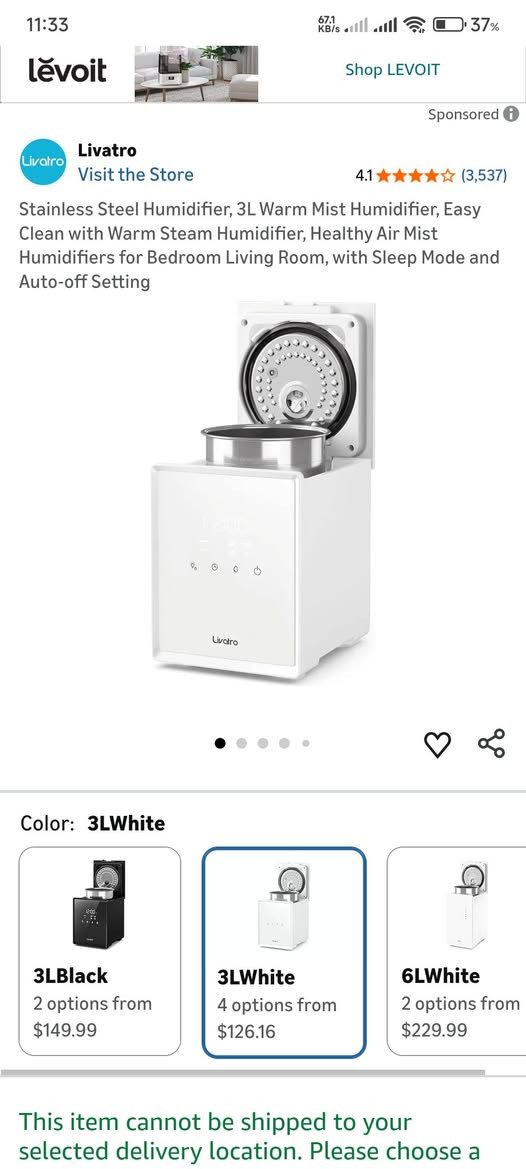 براندی گەورە بە نرخی هەرزان ،ئامێری دروستکردنی شێ بۆ فرۆشتن ، خۆم کڕیومە لە ئەمازۆن ،  حەوزی ناو ستیلی  ئەسڵە ،و سێ مۆدی ئیشکردنی هەیە ، مۆدی پاککردنەوەی هەیە  و زۆر زۆر کەم ئیش کردووە ،وەک تازەیە و بێ عەیب بێ کێشەیە و کوالێتی زۆر بەرزە


**إذا كنت صاحب هذا الإعلان وتريد حذفه لأي سبب، رجاءا أرسل رسالة إلى الدعم الفني**