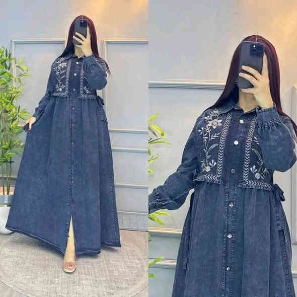 فستان كابوي جينز 🌹🔥
قياسات 38 /40 /42/ 44 / 46 /48 
قالب عريض 
خامة ثگيله 
السعر 35 الف
توصيل مجاني داخل الفلوجة والگرمة 
للطلب /واتس ***********
مجمع ϻ𝐊 منزلية ،عطور ،حقائب ،أحذية
