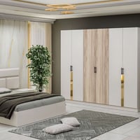 ٥ قطع نفرين • سرير ثابت • طول ٢٢٠سم