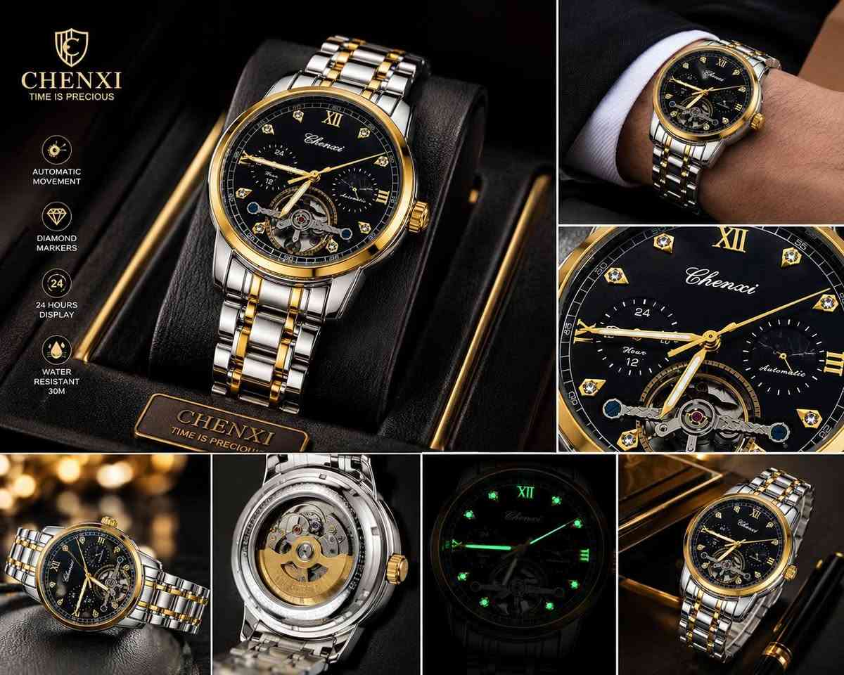 ⌚️ ساعة CHENXI الأوتوماتيكية الفاخرة ✨
إذا تبحث عن الأناقة والفخامة بنفس الوقت، هذي الساعة هي الاختيار المثالي 🔥
✅ حركة أوتوماتيكية (تشتغل بحركة اليد بدون بطارية) ✅ تصميم فاخر بلونين فضي وذهبي ✅ واجهة أنيقة بتفاصيل مميزة ومكشوفة ✅ مقاومة للماء والاستخدام اليومي ✅ خامات عالية الجودة ولمعة فخمة ✅ مناسبة للدوام والمناسبات والهدايا
🌟 ساعة تجمع بين الفخامة والدقة لتكمل أناقتك بكل وقت.
🚚 التوصيل مجانی متوفر لجميع المحافظات 📩 راسلنا للحجز والاستفسار


**إذا كنت صاحب هذا الإعلان وتريد حذفه لأي سبب، رجاءا أرسل رسالة إلى الدعم الفني**
