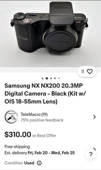 سامسونج NX200 • 20ميجا APS-C • 4K واي فاي