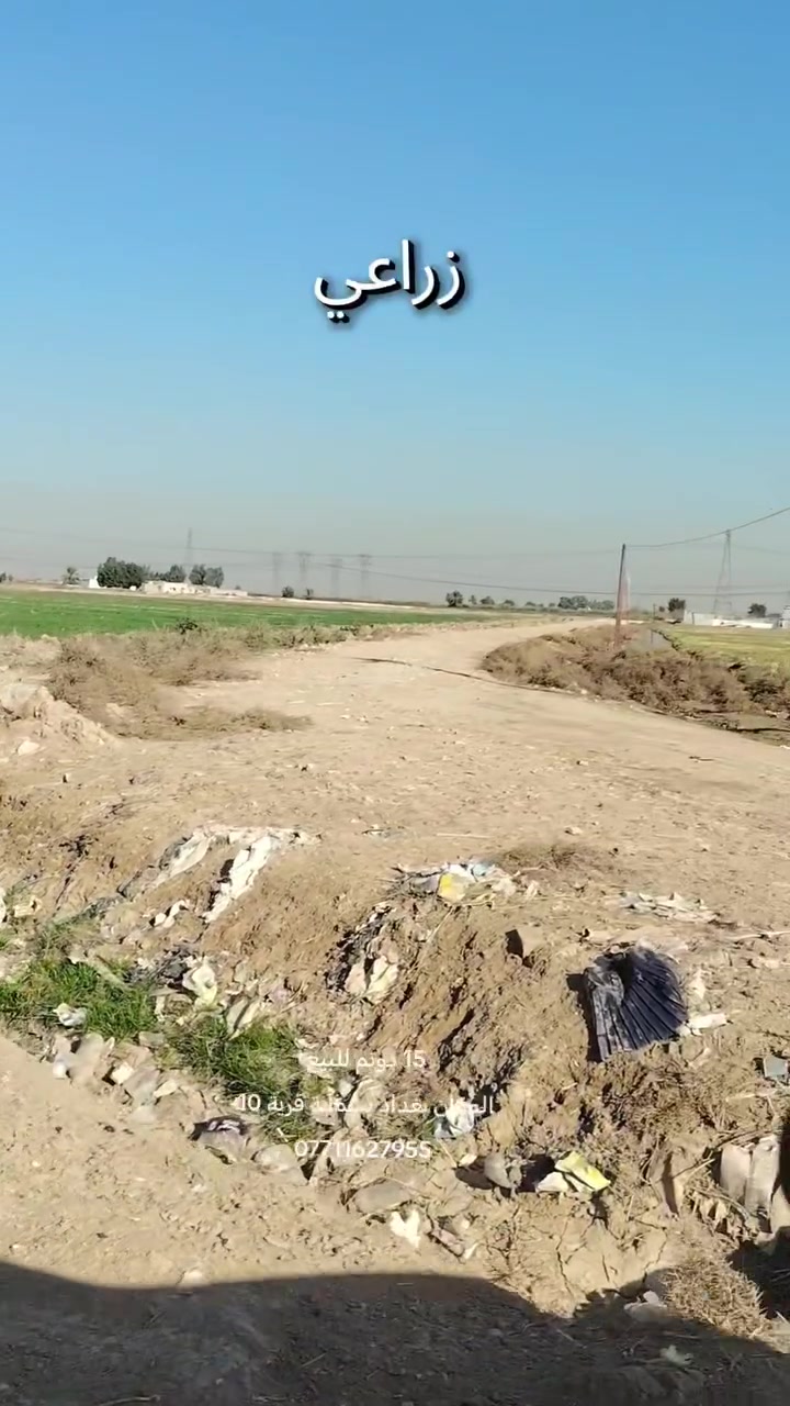 #15دونم.زراعي على 117  للبيع🌴🌴
           المكان بغداد بسماية قرية 10
                    شارع بيت سكر 

       خدمات ماء سقى وماء اساله وكهرباء
       تصلح سكن او مزرعة حسب رقبه
       تبعد عن شارع العام كيلو 🚘
    مكتب بغداد للعقار *********** 🏠
      ✅💵💸  سعر على خاص اتصل وتدلل
