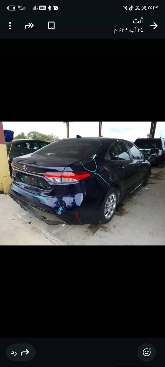 سلام عليكم كورلا موديل ٢٠٢٠ رقم سليمانيه Le السياره جاهزه اي نقص مابيه الضرر موضح بالسونار السعر ١٤٠ وبيها مجال مكان السياره بعقوبه الاتصال ع ***********
