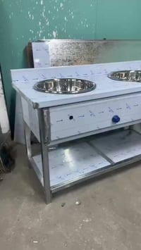 طباخ متر ونصف نزال ٦٠ مغلف ستيل بوري انج ونصف مزدوج كاك دفن للاستفسار ...