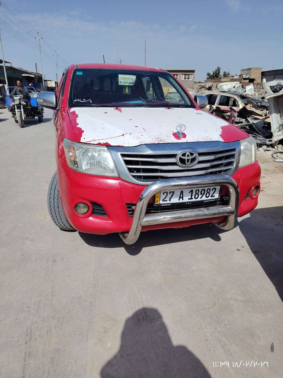 للبيع تايوتا هايلوكس موديل 2014 رقم ذي قار كير ومحرك على وضع  الشركة تخم تاير جديد السعر 140 المكان السماوه  ***********
