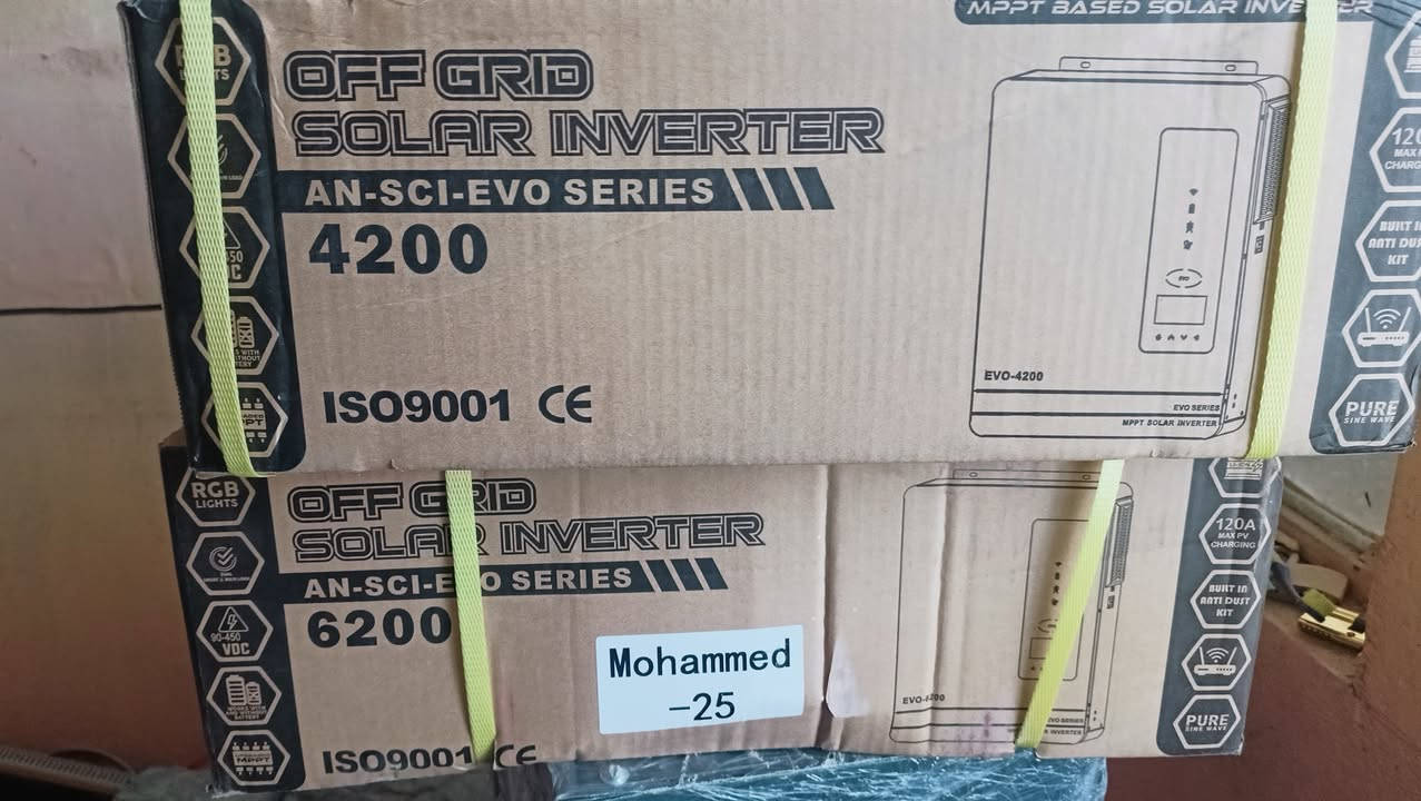 يتوفر انفينترات طاقة الشمسية  شركة Anern
نوع هايبر  و ب الاستطاعة 
Evo-4200 w 
Evo-6200w  
للعنوان :كلار -السليمانية 
للاستفسار مراسلة الصفحة او من واتساب 
*********** 
https://wa.me/message/XGMCEFMPGPGYE1
#High_Power_company

