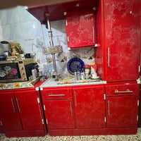 كاونتر +طباخ غاز وكهرباء  نضيف مستخدم شي قليل سعره ٣٥٠ واتساب فقط ٠٧٧١...