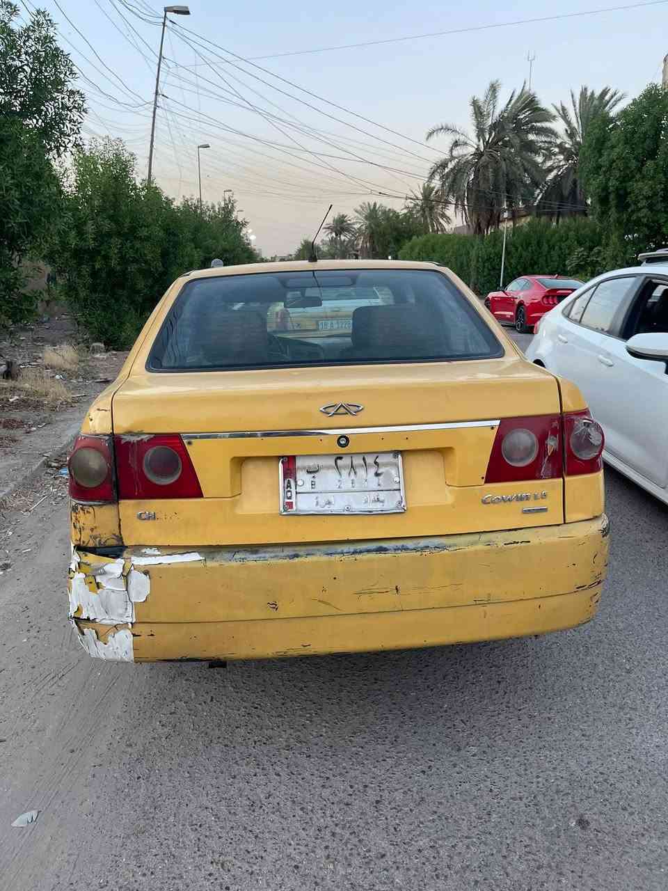 السلام عليكم
شيري كوين كير ومحرك كورلا 
سيارة بدون ضربه قوية وما بيها صبغ بيها طخطخات بسيطة 
كهربائياتها كله شغاله 
تايراتها نظيفة 
باتري جديد
هيئة مصفرة وما عليها غرمات 
سنوية لحد ٢٠٢٧ 
مكانها شارع فلسطين 
سعرها 22
الرقم ***********
