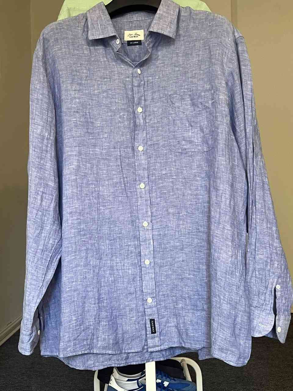 GAZMAN
لينن بحري صافي 
قياس 2XL
الصدر 72
السعر 23 شامل التوصيل


**إذا كنت صاحب هذا الإعلان وتريد حذفه لأي سبب، رجاءا أرسل رسالة إلى الدعم الفني**