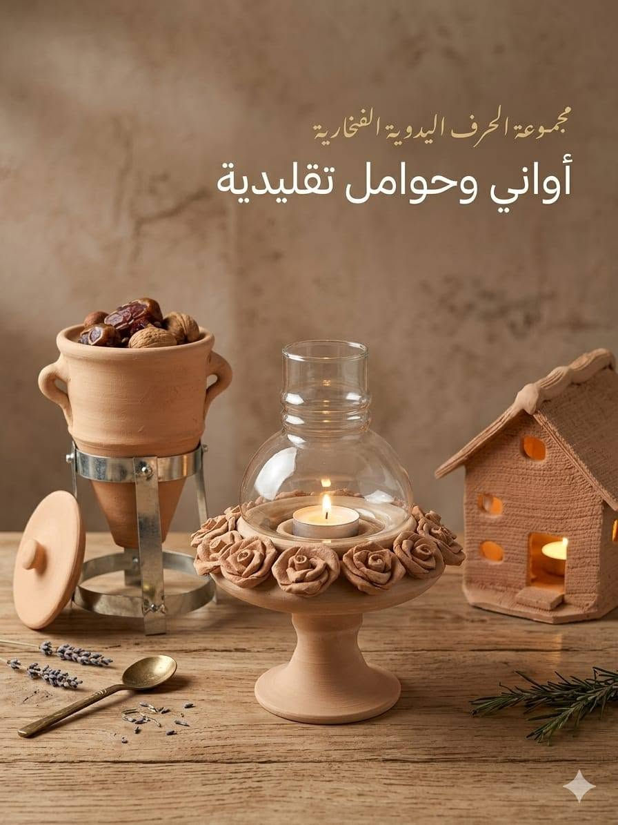 🏺✨ مجموعه الفخار السيراميك المزخرف يدويا  المميز ✨🏺

لمسة من الأصالة والجمال في مكان واحد ❤️

 قطع فخارية أنيقة مصنوعة بعناية لتضيف دفئًا وجمالًا لمنزلك، كما أنه خيار رائع للهدايا المميزة.

✅ تصميم تراثي أنيق
✅ جودة عالية
✅ هدية مثالية لكل المناسبات

للطلب والاستفسار راسلونا على الخاص 📩


**إذا كنت صاحب هذا الإعلان وتريد حذفه لأي سبب، رجاءا أرسل رسالة إلى الدعم الفني**