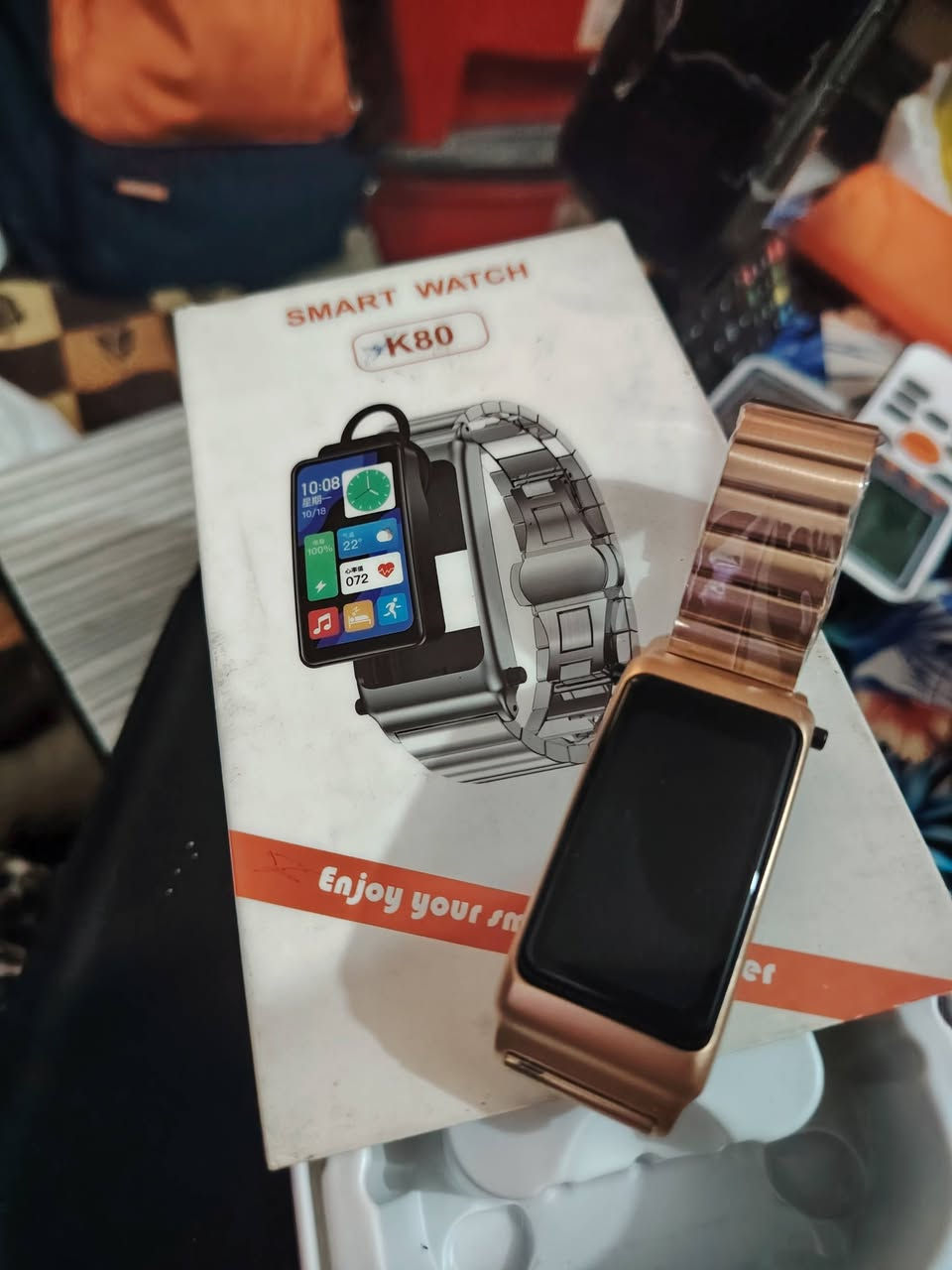 السلام عليكم
ساعة نساىي رجالي اللون ذهبي كلش حلوة 
بالباكيت جديدة لوك

التواصل خاص
او ***********
Domiwear K8-EL-RO-01 - Smart Watch - Fair Rose Item 1 of 1

DOMIWEAR

Domiwear K8-EL-RO-01 - Smart Watch - Fair Rose

Product code: 

• الشاشة: تتميز بشاشة لمس 

IPS بحجم 1.57 بوصة، توفر عرضًا واضحًا وملونًا للمعلومات.

• البطارية: مزودة ببطارية بسعة 220 مللي أمبير في الساعة، تدعم الاستخدام اليومي المعتاد.

• مقاومة الماء: حاصلة على تصنيف IP67 لمقاومة الماء، مما يجعلها مناسبة للاستخدام اليومي ومقاومة للتعرق ورذاذ الماء.

• الوظائف الصحية: تدعم مراقبة معدل ضربات القلب، تتبع النوم، وقياس درجة حرارة الجسم، مما يساعد في مراقبة الصحة العامة.

• الاتصال: تدعم إجراء واستقبال المكالمات عبر البلوتوث، بالإضافة إلى إمكانية التحكم في الموسيقى والإشعارات.

• سماعات الأذن المدمجة: تأتي مع سماعات أذن لاسلكية مدمجة في تصميم السوار، مما يوفر حلاً مريحًا للاستماع إلى الموسيقى أو إجراء المكالمات دون الحاجة إلى حمل سماعات منفصلة.

• التوافق: تتوافق مع أنظمة Android وiOS، مما يتيح الاتصال بسلاسة مع معظم الهواتف الذكية.

(0 Reviews)

85,000 IQD

Notify

Notify me when the price drops

Seen cheaper

Seen it cheaper elsewhere? Tell us

Buy now pay later

10,030 IQD x10 Payments

Requires Qi Card

Requires Qi Card

You will earn 55 points for buying this item

• الشاشة: تتميز بشاشة لمس

 

IPS بحجم 1.57 بوصة، توفر عرضًا واضحًا وملونًا للمعلومات.

• البطارية: مزودة ببطارية بسعة 220 مللي أمبير في الساعة، تدعم الاستخدام اليومي المعتاد.

• مقاومة الماء: حاصلة على تصنيف IP67 لمقاومة الماء، مما يجعلها مناسبة للاستخدام اليومي ومقاومة للتعرق ورذاذ الماء.

• الوظائف الصحية: تدعم مراقبة معدل ضربات القلب، تتبع النوم، وقياس درجة حرارة الجسم، مما يساعد في مراقبة الصحة العامة.

• الاتصال: تدعم إجراء واستقبال المكالمات عبر البلوتوث، بالإضافة إلى إمكانية التحكم في الموسيقى والإشعارات.

• سماعات الأذن المدمجة: تأتي مع سماعات أذن لاسلكية مدمجة في تصميم السوار، مما يوفر حلاً مريحًا للاستماع إلى الموسيقى أو إجراء المكالمات دون الحاجة إلى حمل سماعات منفصلة.

• التوافق: تتوافق مع أنظمة Android وiOS، مما يتيح الاتصال بسلاسة مع معظم الهواتف الذكية.

الساعة نساىي رجالي

حلوة بالباكيت

التواصل خاص

***********
