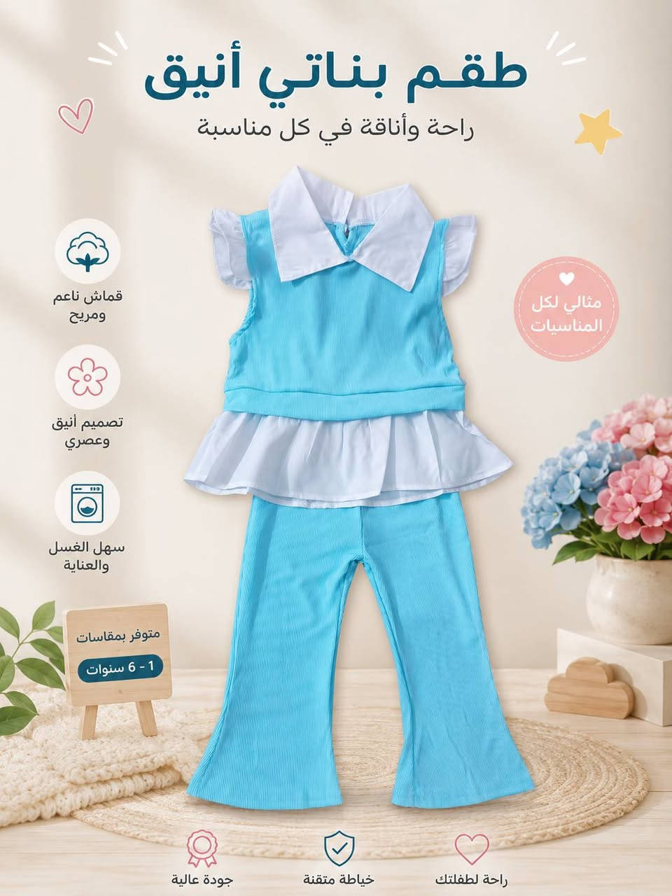 خامات مريحة وجودة عالية لتمنح صغارك إطلالة أنيقة في كل مناسبة.
👗 موديلات عصرية
🌷 ألوان جذابة
💖 راحة وأناقة طوال اليوم
📦 التوصيل متوفر لجميع محافظات العراق🚕
#ملابس_بنات #أزياء_أطفال #أناقة_صغار #تسوق_أونلاين


**إذا كنت صاحب هذا الإعلان وتريد حذفه لأي سبب، رجاءا أرسل رسالة إلى الدعم الفني**