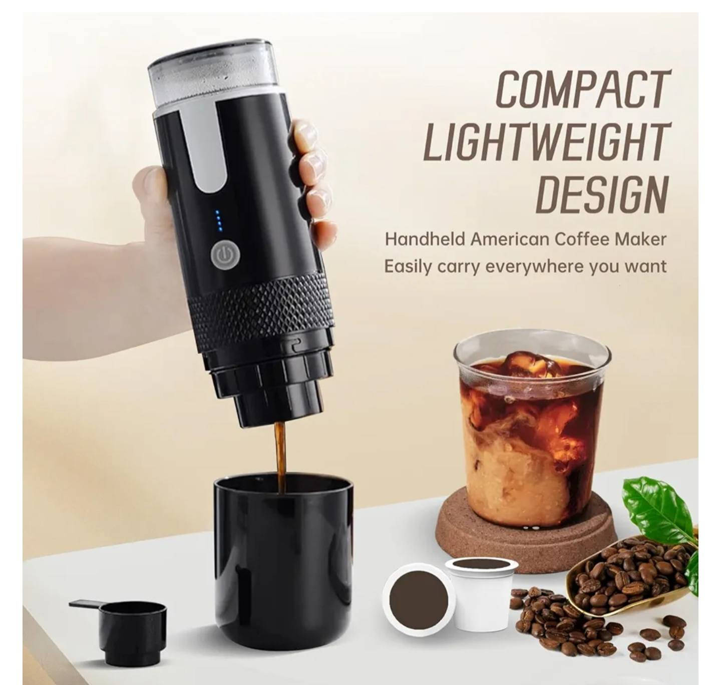 هذه ماكينة قهوة محمولة تعمل بالشحن. إليك أبرز مواصفاتها: 
الوظيفة: تحضير الإسبريسو باستخدام كبسولات القهوة أو القهوة المطحونة (2 في 1).
سعة خزان المياه: تصل إلى 80 مل.
المميزات: حجم صغير ومناسب للسفر والرحلات الخارجية.
طريقة التشغيل: تعمل بضغط زر واحد مع مؤشرات لإظهار مستوى الطاقة. بغداد, العراق


**إذا كنت صاحب هذا الإعلان وتريد حذفه لأي سبب، رجاءا أرسل رسالة إلى الدعم الفني**