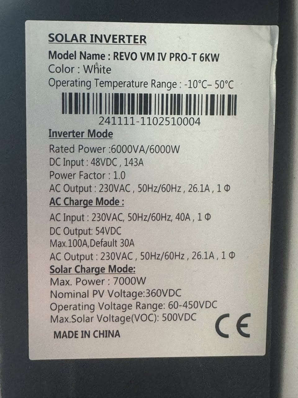 انفيرتر سوروتك (فولترونك) 6KW مع ٨ الواح لونجي سعة ٦٠٥ واط بحالة جدا ممتازة للبيع لغرض التطوير
سعر اللوح ١٢٥ الف 
سعر الانفيرتر ٥٠٠ الف
المجموع مليون وخمسمائة الف
موجودات في مزرعة في محافظة كركوك/ ناحية ليلان ، لا يوجد توصيل تجي تاخذهم وتدفع وتتوكل واني ممنون 🌹


**إذا كنت صاحب هذا الإعلان وتريد حذفه لأي سبب، رجاءا أرسل رسالة إلى الدعم الفني**