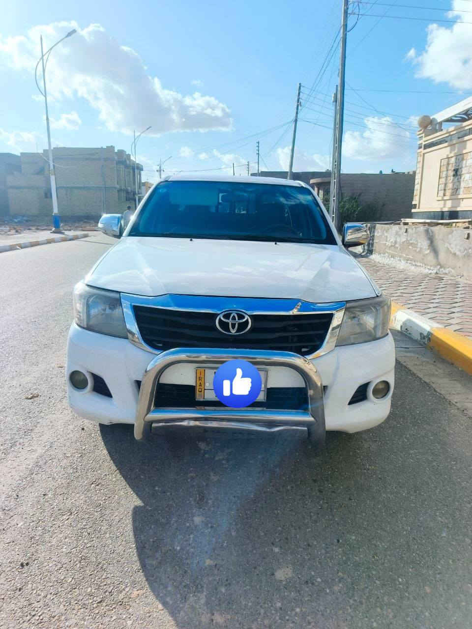 السلام عليكم 
#للبيع
تويوتا هايلوكس 
موديل 2012  سعودي سياره بأسمي تحويل مباشر
لون ابيض السياره جاهزه من كلشي تخم تاير صدر كير محرك كلها جاهزه السياره ما ناقصها اي شي مسويلها ادامه كامله فيت بم طوافه تبريد تدفئه كلها بلاد السياره صارلها 6 سنوات عندي سونار اخذتلها جديد اتفضل خاص او واتساب وادزلك سونار سياره استخدام شخصي حيل نضيفه 
الســـــــعر 165ورقه وبيها مجال
مكاني عامرية الفلوجه
***********
