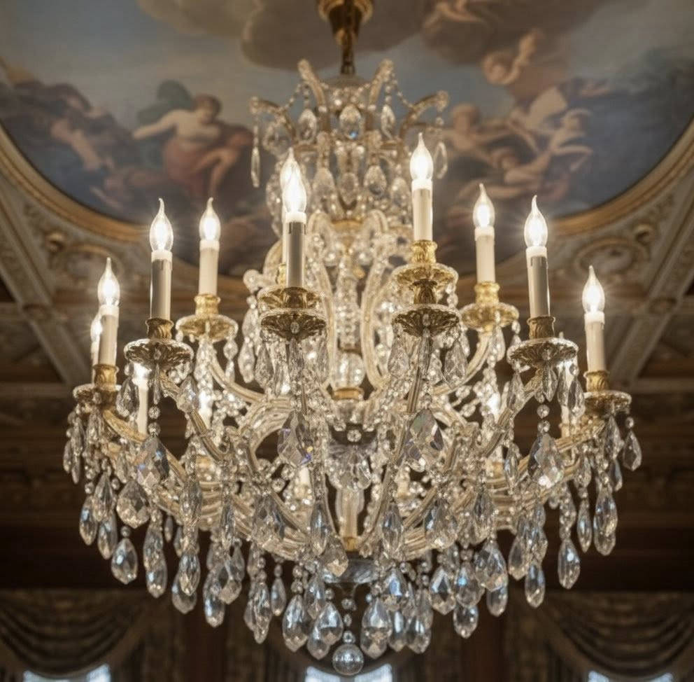 . ثَريا كلاسيك مَلكي حجم 24 ذراع ⚜️
 
. طلاء ثابت ✅
 
. كرستال K9 فاخر و مميز ⚜️

. كوالتي ممتاز ⚜️

. القطر 1 متر ⚜️

. عدد المصابيح 24 ✨

. للأستفسار مراسلة الصفحة 
أو الأتصال على *********** ☎️

. يتوفر توصيل لكافة أنحاء العراق 📍🇮🇶

. مع الأنوار لا تحتار ….. و خلي الكل تغار 😎

#أنارة #ثريات #براكيتات #fyp #ديكور #ديكورات
#العراق #بغداد #اكسبلور #ترند #فخامة #أضاءة⁩ #انارة #لايك #الشعب_الصيني_ماله_حل😂😂⁩⁩ #explore 
#Foryou #Foryoupage #بغداد
