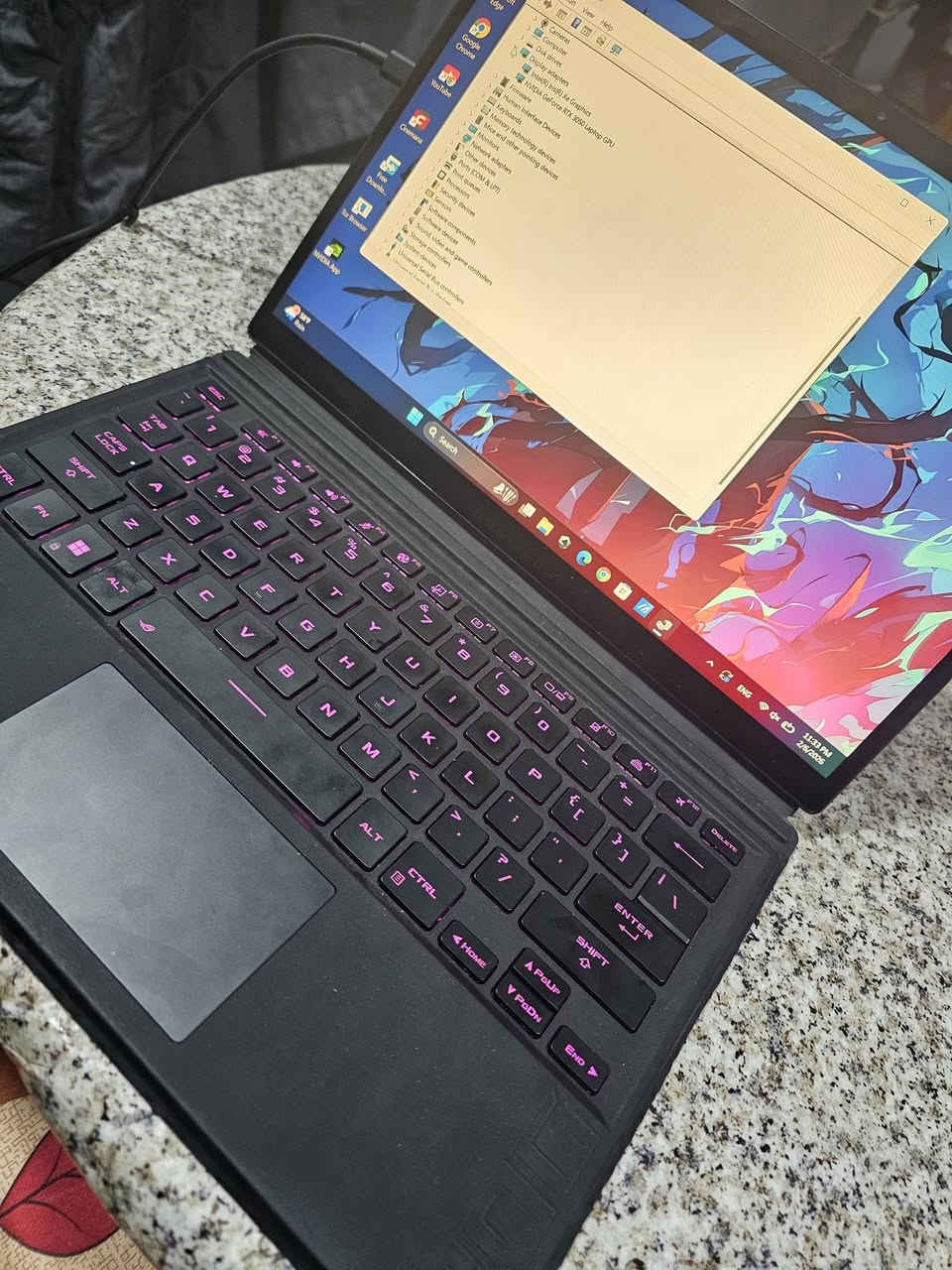 للبيع asus rog flow z13
الجهاز ميشتغل الا عالشاحنة مابي اي خلل بالهاردوير غير البطارية انضربت و فريمات الالعاب بي تهبط ماعرف ليش ابيعه على حطته ب800 او مراوس ببي سي نفس السعر
مواصفاته جوة بالصورة 
Gpu: rtx 3050 + intel مدمج
يعني كرتين شاشة
Cpu: 17 12th
و الذاكرة واحد تيرة
مكاني بغداد و توصيل موجود


**إذا كنت صاحب هذا الإعلان وتريد حذفه لأي سبب، رجاءا أرسل رسالة إلى الدعم الفني**