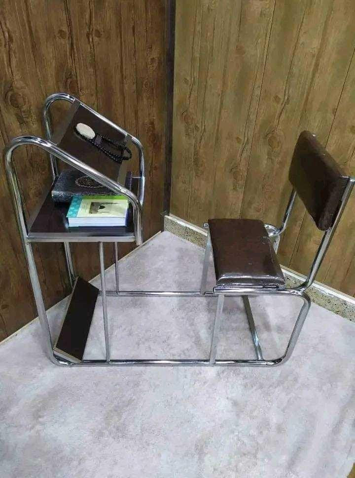 رجع توفرن 🥰🥰كرسي صلاة  ستيل ثابت تغليف إسفنج وجلد ضد الصدأ سعرة 50 الف توجد خدمة توصيل للحجز مرسلة الصفحة او عل واتساب *********** كربلاء, العراق
