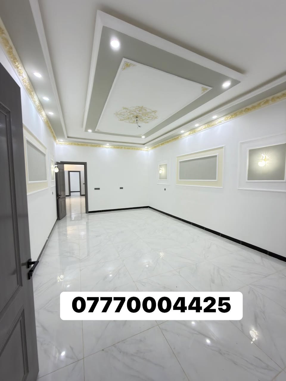 🏡 دار للبيع زيرو في تكريت – القادسية / حي الضباط
📍 الموقع: تكريت – القادسية – حي الضباط
📐 المساحة: 300 متر مربع
↔️ الواجهة: 10 متر
↕️ النزال: 30 متر
🛣️ شارع 15 متر (قيد التبليط)

🔹 مواصفات الدار:

* 4 غرف نوم
* استقبال
* مطبخ
* صالة وسطية
* كراج
* حديقة
* 3 مجاميع صحية

✨ مميزات البناء:

* شغل فول الفول
* سحب مغربي طابقين
* واجهة حجر حلان
* نظام صحيات دفن
* نظام جزامة
* نظام غاز
* أبواب داخلية تركية

🏠 دار حديثة البناء بمواصفات ممتازة وتشطيبات راقية، في موقع مميز وهادئ مناسب للسكن العائلي.

📞 للاستفسار والاتصال:
***********
