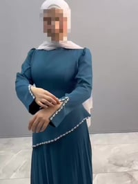 فستان العيد • خامة هوريم دابل تركي • مقاسات ٣٨-٤٨