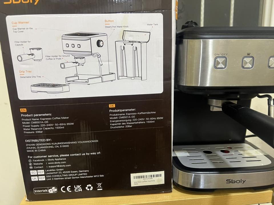 🔥 للبيع ماكينة إسبرسو Sboly شبه جديدة – استعمال أيام فقط 🔥

الجهاز نظيف جداً وكأنه جديد، استخدام خفيف كم يوم فقط

✅ ضغط قوي 20 بار
✅ تبخير حليب للكابتشينو واللاتيه
✅ خزان ماء كبير 1.5 لتر
✅ تشتغل على قهوة مطحونة وكبسولات
✅ كلشي شغال 100% بدون عيوب

📍المكان: كركوك
💰السعر: ٩٠,٠٠٠  الف دينار فقط

الجاد يراسل 📩***********
