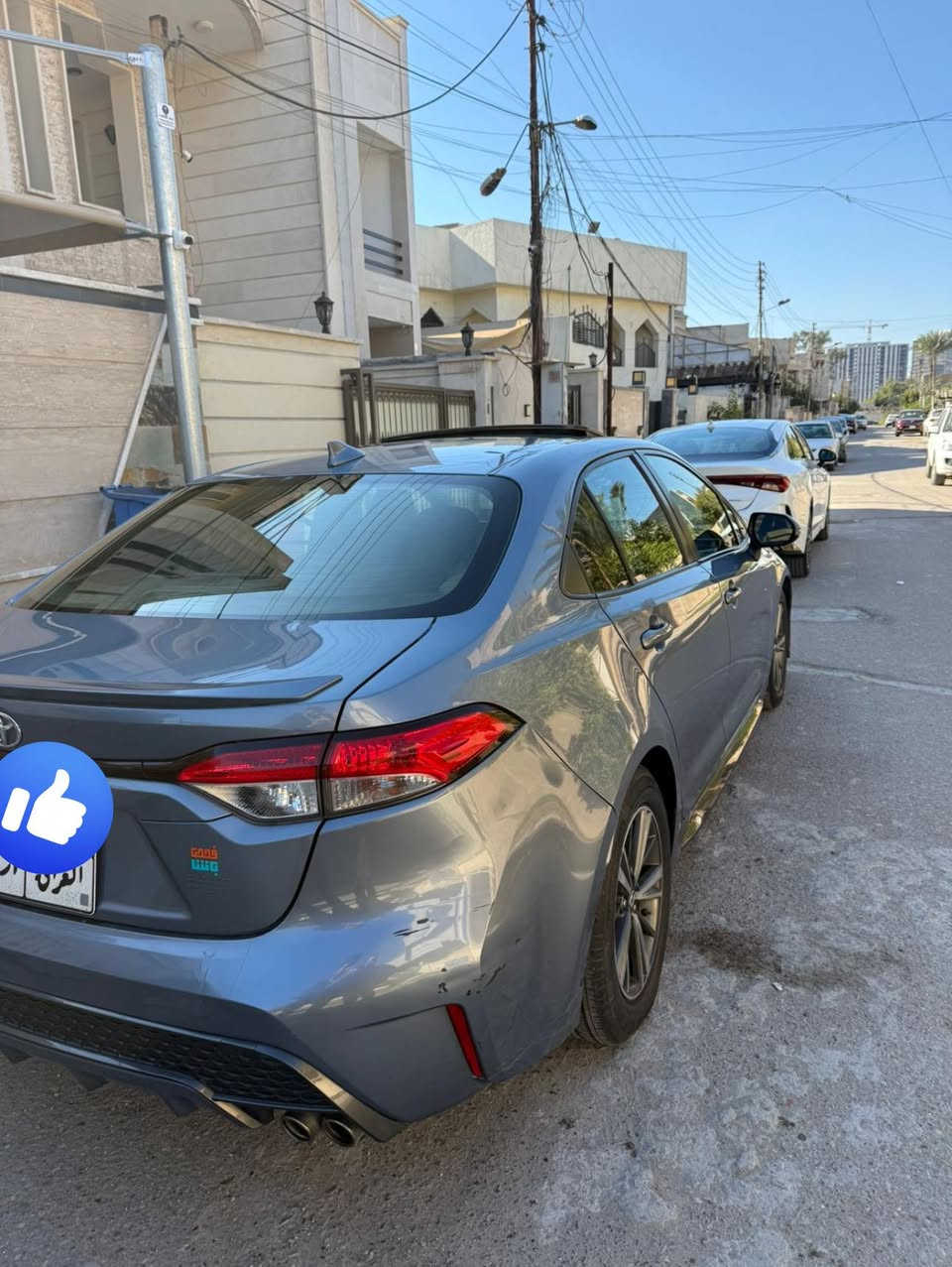 🚗 Toyota Corolla 2021
🔹 الموديل: 2021
🔹 المحرك: 2000 CC
🔹 اللون: نفطي
🔹 الوارد: أمريكي
🔹 المواصفات: فول أوبشن

✨ المواصفات والتجهيزات:
 • تشغيل عن بُعد
 • شاشة كبيرة
 • كامرة خلفية
 • تحكم ستيرن
 • شفتات ستيرن
 • ويل كروم
 • رادار أمامي
 • أنظمة قيادة (Sport / Eco / Normal)
 • وايرلس
 • مثبت سرعة
 • تحديد مسار
 • Auto Hold
 • بريك إلكتروني (دكمة)
 • Apple CarPlay
 • بصمة
 • فتحة سقف

🛠️ الحالة:
 • بدون شواصي
 • بدون لغد
 • القير مكفول
 • المحرك مكفول
 • حجر بلادي
 • الراديترات كلها على وضع الشركة
•السيارة جديده استخدام شخصي
📍 المكان: بغداد
💰 السعر: 152 وبيهه مجال 

📞 للاستفسار: ***********
